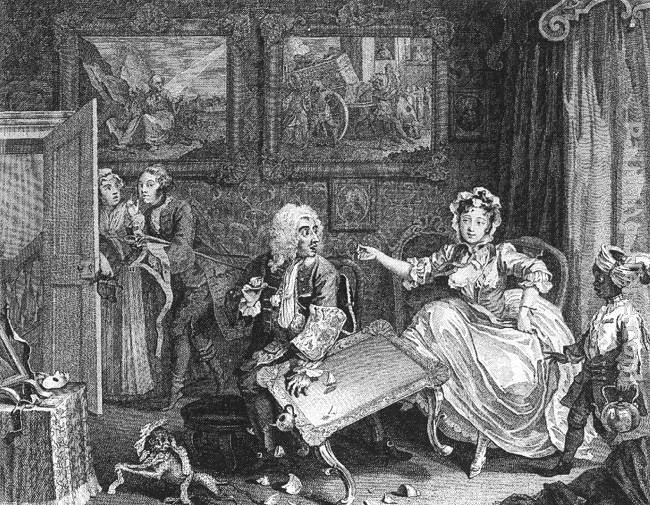A Harlot's Progress, plate 2 of 6 painting - William Hogarth A Harlot's Progress, plate 2 of 6 art painting